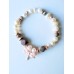 Pulsera combinada de piedras naturales y perlas